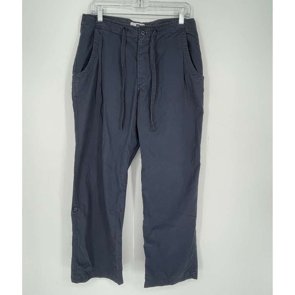 Gap Factory Men's Navy Blue Drawstring Straight Leg Cargo Pants Size Small